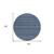 8' Navy Blue And Mint Green Round Striped Washable Indoor Outdoor Area Rug