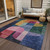 8' X 10' Green Copper And Pink Abstract Washable Indoor Outdoor Area Rug