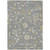 10' X 14' Gray Blue And Green Floral Washable Indoor Outdoor Area Rug