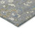 10' X 14' Gray Blue And Green Floral Washable Indoor Outdoor Area Rug