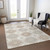 9' X 12' Ivory And Brown Floral Washable Indoor Outdoor Area Rug - Ivory, Brown