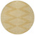 8' Gold And Ivory Round Geometric Washable Indoor Outdoor Area Rug Transitional Style - Gold, Ivory Color