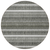 8' Gray Charcoal And Ivory Round Striped Washable Indoor Outdoor Area Rug