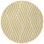 8' Round Gold and White Round Geometric Washable Non Skid Indoor Outdoor Area Rug