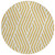 8' Round Gold and White Round Geometric Washable Non Skid Indoor Outdoor Area Rug