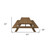 94" Brown Solid Wood Outdoor Picnic Table with Umbrella Hole Home Accent