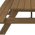 94" Brown Solid Wood Outdoor Picnic Table with Umbrella Hole Home Accent