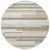 8' Ivory Beige And Taupe Round Striped Washable Indoor Outdoor Area Rug - 880016634327