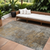 8' X 10' Gray Silver And Charcoal Abstract Washable Indoor Outdoor Area Rug