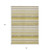 8' X 10' Yellow Beige and Gray Striped Washable Non Skid Indoor Outdoor Area Rug