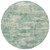 8' Teal Blue Linen And Pale Aqua Round Abstract Washable Indoor Outdoor Area Rug