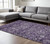 10' X 14' Purple Lilac And Lavender Oriental Washable Indoor Outdoor Area Rug