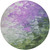 8' Purple Olive Green And Silver Round Abstract Washable Indoor Outdoor Area Rug