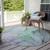 8' Round Blue and Gray Round Abstract Washable Non Skid Indoor Outdoor Area Rug