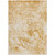 10' X 14' Cream and Gold Abstract Washable Non Skid Indoor Outdoor Area Rug