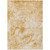 10' X 14' Cream and Gold Abstract Washable Non Skid Indoor Outdoor Area Rug