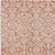 10' X 14' Coral And Ivory Damask Washable Indoor Outdoor Area Rug