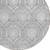 8' Gray And Silver Round Medallion Washable Indoor Outdoor Area Rug