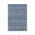 8' X 10' Navy Blue And Sky Blue Floral Medallion Washable Indoor Outdoor Area Rug