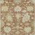 10' X 14' Copper Green And Ivory Floral Washable Indoor Outdoor Area Rug