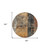 8' Copper And Black Round Abstract Washable Indoor Outdoor Area Rug