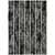 8' X 10' Black Gray And Ivory Striped Washable Indoor Outdoor Area Rug