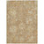 10' X 14' Khaki And Brown Damask Washable Indoor Outdoor Area Rug