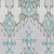 9' X 12' Mint Green Teal Blue And Ivory Ikat Washable Indoor Outdoor Area Rug