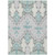 9' X 12' Mint Green Teal Blue And Ivory Ikat Washable Indoor Outdoor Area Rug