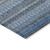 10' X 14' Denim Blue And Ivory Striped Washable Indoor Outdoor Area Rug