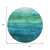 8' Teal Blue And Green Round Abstract Washable Indoor Outdoor Area Rug