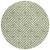 8' Green And Beige Round Geometric Washable Indoor Outdoor Area Rug