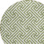8' Green And Beige Round Geometric Washable Indoor Outdoor Area Rug