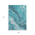 9' X 12' Teal Blue Gray And Ivory Abstract Washable Indoor Outdoor Area Rug