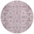 8' Pink Mauve And Blush Round Oriental Washable Indoor Outdoor Area Rug