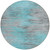 8' Teal Blue Charcoal And Gray Round Abstract Washable Indoor Outdoor Area Rug