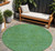 8' Green And Blue Round Abstract Washable Indoor Outdoor Area Rug