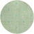 8' Sage And Artichoke Green Round Floral Washable Indoor Outdoor Area Rug
