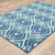 9' X 13' Navy Geometric Stain Resistant Indoor Outdoor Area Rug - 606114574668