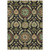 9' X 12' Black Gold And Copper Floral Washable Indoor Outdoor Area Rug