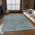 8' X 10' Teal Blue And Gray Southwestern Washable Indoor Outdoor Area Rug