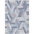 9' X 12' Denim Blue Geometric Washable Indoor Outdoor Area Rug - Denim Blue