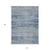 10' X 14' Sky Blue And Navy Blue Abstract Washable Indoor Outdoor Area Rug