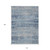 10' X 14' Sky Blue And Navy Blue Abstract Washable Indoor Outdoor Area Rug Transitional Style - Sky Blue, Navy Blue Color