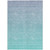 10' X 14' Sky Blue And Teal Blue Ombre Washable Indoor Outdoor Area Rug
