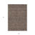 9' X 12' Chocolate And Gray Floral Washable Indoor Outdoor Area Rug