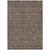 9' X 12' Chocolate And Gray Floral Washable Indoor Outdoor Area Rug