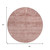8' Blush And Mauve Round Medallion Washable Indoor Outdoor Area Rug