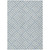 8' X 10' Sky Blue And Ivory Geometric Washable Indoor Outdoor Area Rug