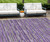 10' X 14' Purple And Lavender Striped Washable Indoor Outdoor Area Rug